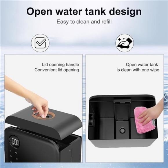 Top fill Humidifiers,5.5L Ultrasonic cool mist Humidifiers with Turbo Function - Picture 3 of 7